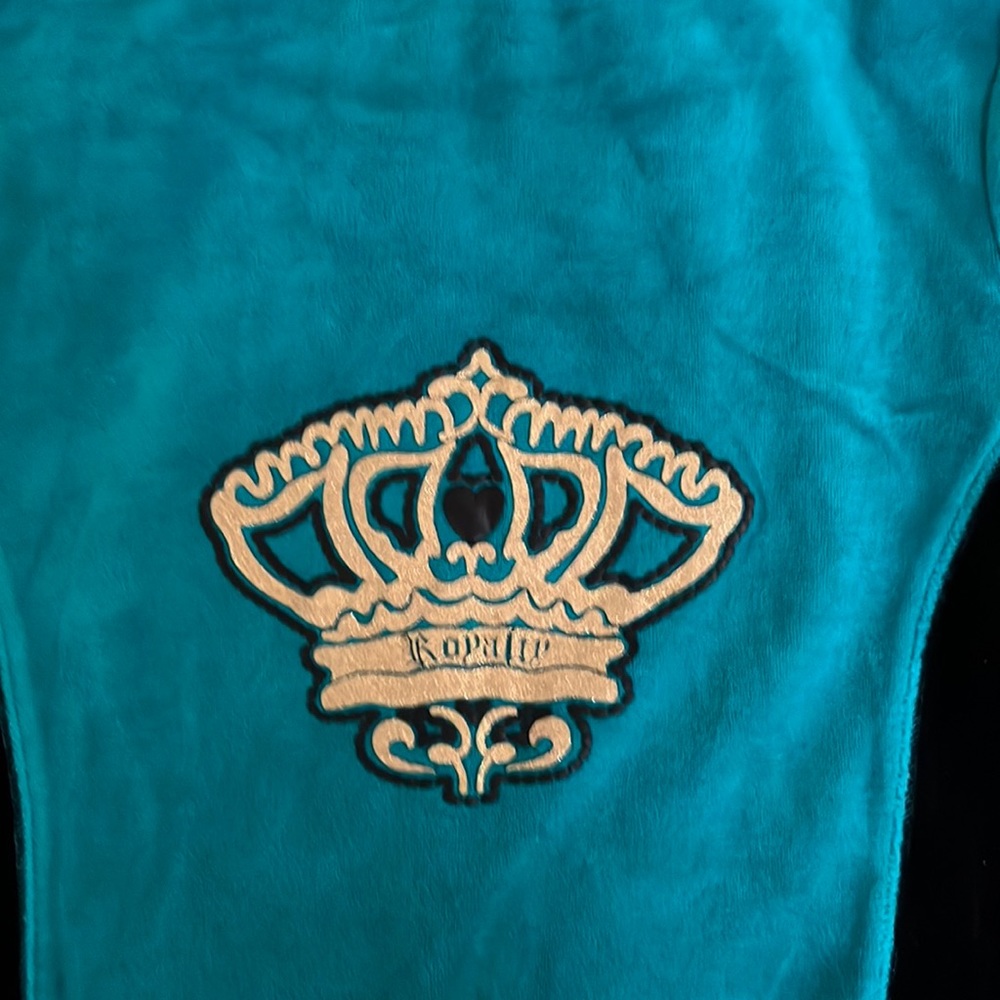 Kids Skechers Velour Track Suit, emerald green, Size L(12/14) - Picture 8 of 9